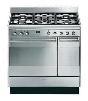 Smeg Con SUK92MX9-1 Range Ckr DF Crm/Stainless Steel