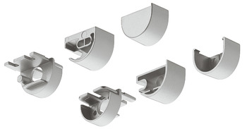 Loox5 2194 Profile SM Endcaps Plastic Silver x5