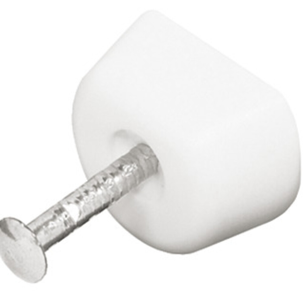 Shelf Support Flat Knock-in Plastic Wht/SNP