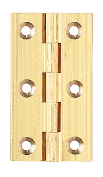 Broad Style Hinge 38x22mm Brass Self
