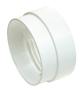 Manrose 150mm T.Hose Conn PVC Wht Male