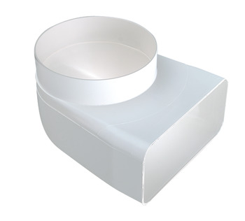 Manrose 100mm 90D Bend Male FR PVC Grey