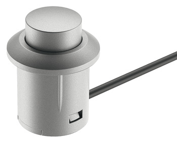 Loox LED D14mm PushButton Switch Plastic Grey