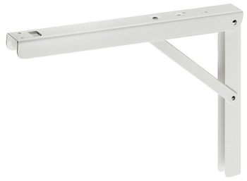 Hinged Bracket Adj 300mm 60kg/Pr Steel Wht