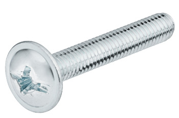 BP Handle Screw Flat/Combi M4x09mm Steel Glv