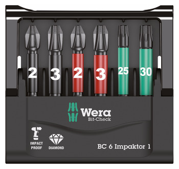 Wera Bit-Check Impaktor BitBox+6bits 006.40.415
