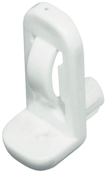 Gls Shelf Support D5mm w Catch Plastic Trans