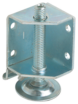 Plinth Adj w Bracket M8 150kg LH Galvanised Steel
