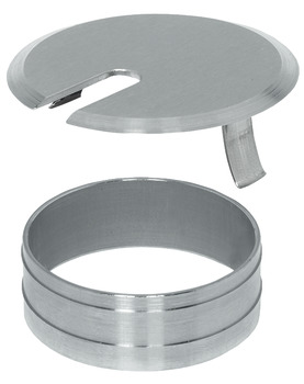Cable Outlet 2prt D60x22mm Stainless Steel Fine Grd