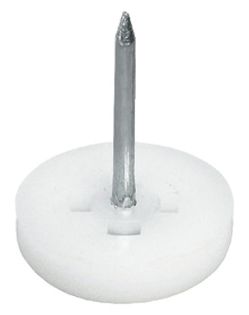 Pin Type Glide D10mm Plastic Wht