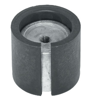Cone D60mm w M10 Int Thr Plastic D.Grey/BZA