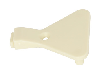 Door Stop w Two Dowels Plastic/PVC CrWht