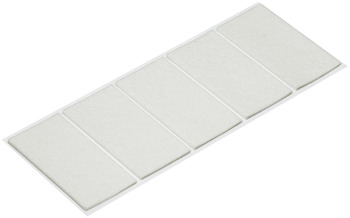 Felt Glide 50x100mm Self Adh White