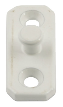 Stud Plate 38x16x9.5mm Stainless Steel/Zinc Alloy White