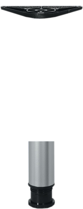 Leg w Adj D80x710mm Silver Col 9006 - view 6