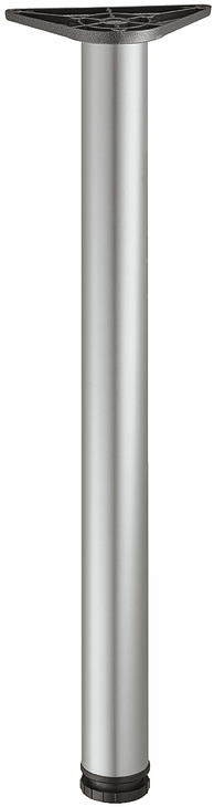 Leg w Adj D80x710mm Silver Col 9006 635.07.271