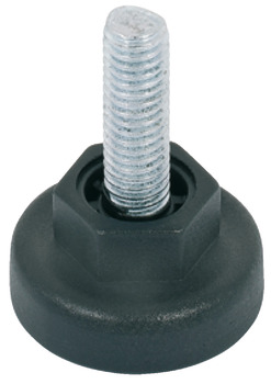 Base Leveller Plastic Black M8x22mm D30x14mm