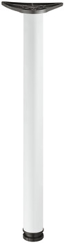 Leg w Adj D60x870mm Tub Steel White