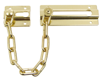 Security Slide Door Chain Steel Polished Brass