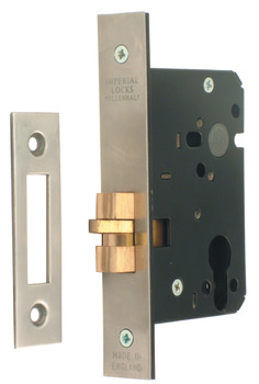 Mod Mortice Cyl Clawbolt Lock 57/76mm Stainless Steel