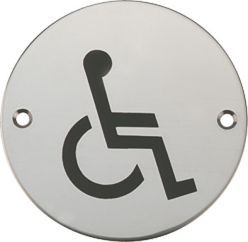 Graphic Sign D76mm-Disabled SSS/Black