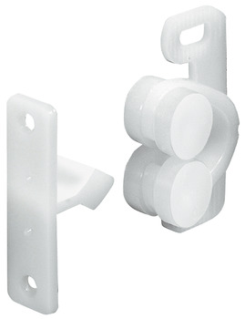 Twin Roller Catch Sprung Nylon Brown