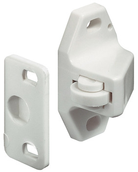 Roller Catch Indv Catch Plastic/Nyl Wht