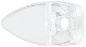 Mirror Clip Oval Plastic Trans