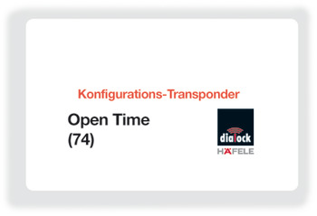 Dialock Open Time Key Card 54x85mm Wht