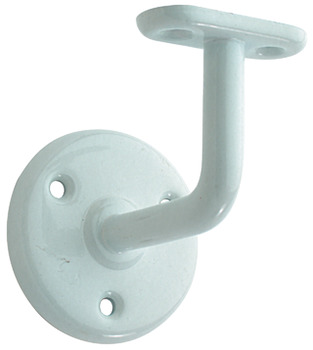 D63mm Handrail Bracket 63mm M.Steel Wht