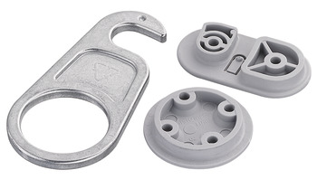 Table Connector 50kg Plastic Grey/B.Zinc Alloy