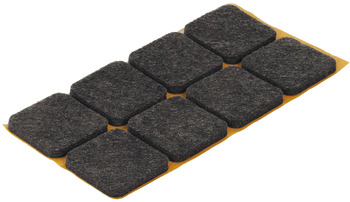 Felt Glide 100x100mm Self Adh Brown