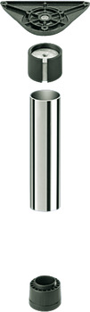 Height Adjustable Foot D60mm Plastic Black - view 2