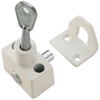 Sash Window Bolt With Std Key Steel/Brs Wht