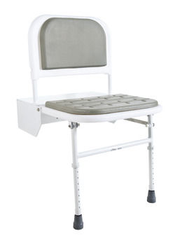 Nyma Doc M Shwr Seat+Legs Aluminium Wht/Grey