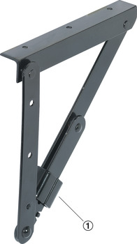 Folding Bracket 25x25x3mm Steel Black