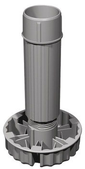 Plinth Foot/Leg Adj 100mm Plastic Black