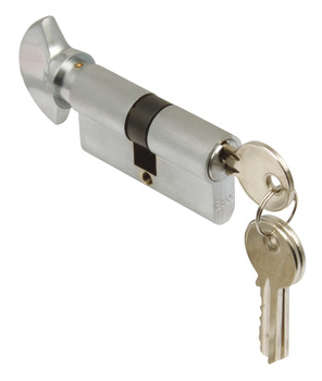 Euro Pro Cyl Key+Turn 30x30mm KD Brs SN