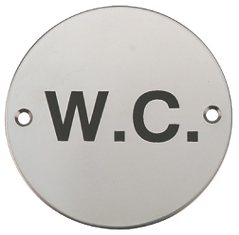 Graphic Sign D76mm-W.C. PSS/Black