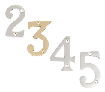 Numeral 8  76mm Zinc Alloy Polished Brass