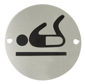 Graphic Sign D76mm-Baby Change SSS/Black