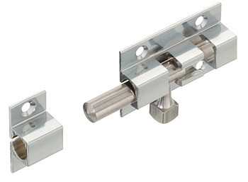 Barrel Bolt w Keep 60mm Brass CP