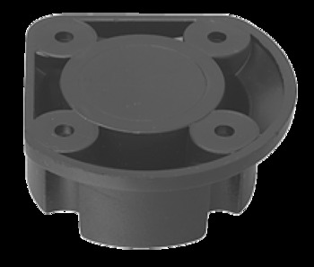 Plinth Top Section  Screw Mount Plastic Black