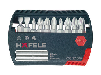 Hafele Bit Box with 10 Bits (Pozi/PH/Flat) 006.37.090