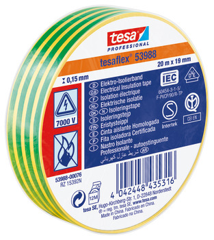 Tesa Pro53988 Tape Insul Sft PVC GrnYlw 007.81.471