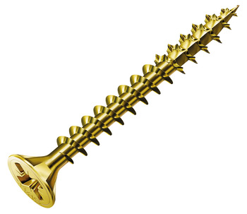 Spax Screw Ful Countersunk PZ2 1300pc Trade Pk Yellow Zinc