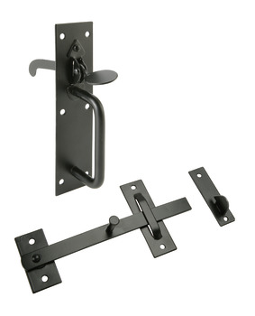 Suffolk Latch 190/192mm Steel Black