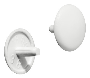 Trim Caps Countersunk D12/2.5mm Phillips Plastic White 9010