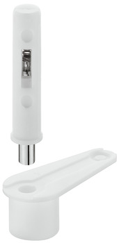 Pivot Hinge wo Stop Plastic White