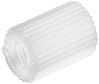 Sleeve Ribbed M6 D10x18mm Plastic Wht